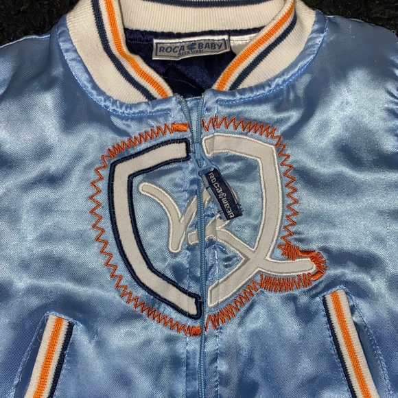 Rocawear Baby Blue Jacket with Orange Trim - Picture 3 of 6